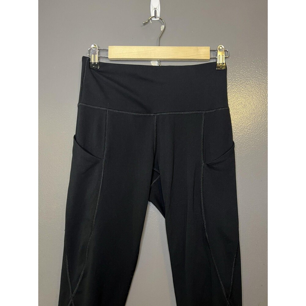 Ewedoos High Rise Pocket Leggings Womens Small Black Ankle Yoga Athletic Pants